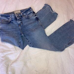 Free People Crop Straight Leg Jeans